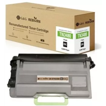 G&G Reborn saderīga tonera kasetne Brother TN-3480 (21179) - Melna, augstas ietilpības, 8000 lapas