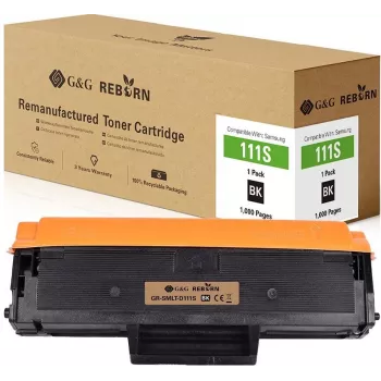 G&G Reborn atjaunota tonera kasetne priekš Samsung MLT-D111S / SU810A - melna (1,000 lapas) - 21324