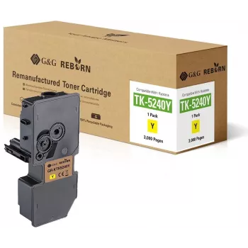 G&G Reborn atjaunota dzeltena tonera kasetne Kyocera TK-5240Y – 3,000 lapas (21307)
