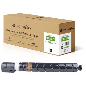 G&G Reborn Tonera kasetne, saderīga ar Canon C-EXV 64 (5753C002) Melna