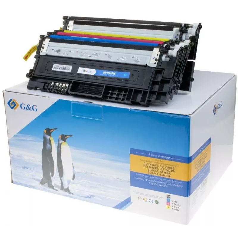 G&G Toner 4-Pack Samsung CLT-P404C / HP SU365A Melns, Ciāns, Fuksīns, Dzeltens
