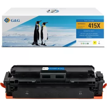G&G XL Tonera kasetne saderīga ar HP 415X / W2032X dzeltenā, augstas ražības