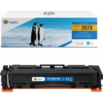 G&G XL Toner saderīgs ar HP 207X / W2211X (ar mikroshēmu) (19462) - Ciāns