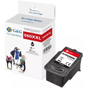 G&G XXL tintes kasetne, saderīga ar Canon PG-560XL (melna, augstas ražības)