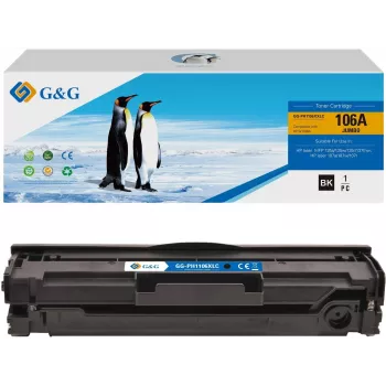 G&G XXL Tonera kasetne saderīga ar HP 106A / W1106A (High Yield) Melna