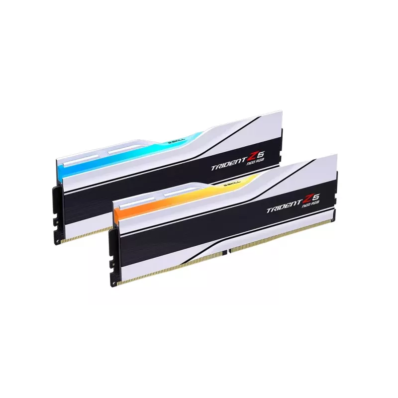 G.Skill Trident Z5 Neo RGB 48 GB (2x 24 GB) DDR5-6400 CL32 balts AMD EXPO atmiņas komplekts F5-6400J3239F24GX2-TZ5NRW