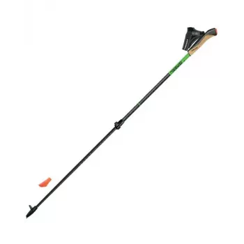 Gabel Carbon XT 2S-80 F.L. Regulējamas nūjošanas nūjas, 78-135 cm, melnas/zaļas
