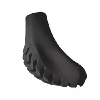 Gabel nūjošanas nūju uzgaļi Walking Pad XXL cietie 05/27, melni (pāris no 2)