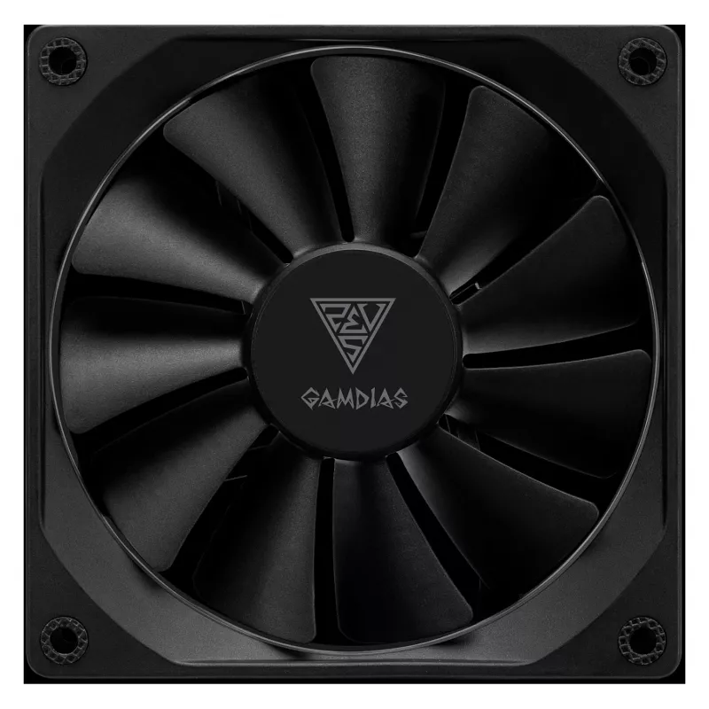 GAMDIAS AEOLUS M3-1201 ARGB korpusa ventilators - 120mm, PWM, hidrauliskais gultnis, melns