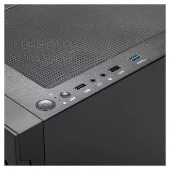 Gamdias Talos E3 Mesh RGB vidējā torņa ATX korpuss ar rūdīta stikla paneļiem (melns)