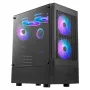 Gamdias Talos E3 Mesh RGB vidējā torņa ATX korpuss ar rūdīta stikla paneļiem (melns)