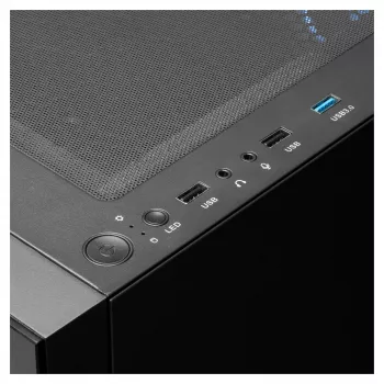 GAMDIAS Talos E3 RGB vidējā torņa ATX korpuss ar rūdīta stikla paneli (melns)