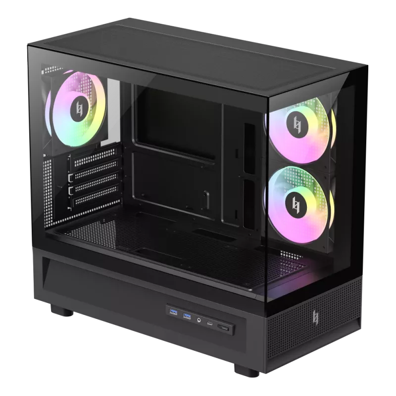 GAMEMAX NEX C31 BK Mid-Tower PC korpuss, MATX/BTF, Melns
