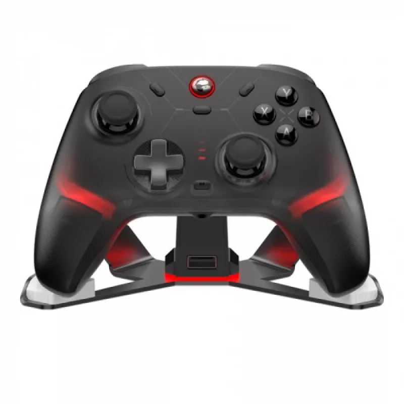 GameSir Cyclone 2 Tri-Mode bezvadu spēļu kontrolieris ar Hall Effect svirām un sprūdiem, RGB apgaismojumu, programmējamām aizmugures pogām, 6 asu žiroskopu, 20h akumulatoru - Melns
