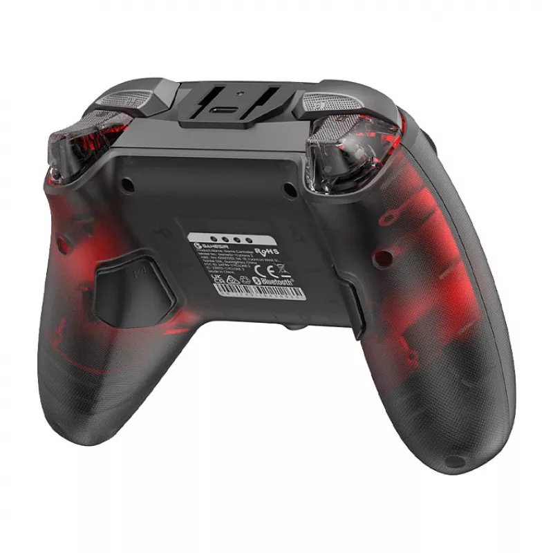 GameSir Cyclone 2 Tri-Mode bezvadu spēļu kontrolieris ar Hall Effect svirām un sprūdiem, RGB apgaismojumu, programmējamām aizmugures pogām, 6 asu žiroskopu, 20h akumulatoru - Melns