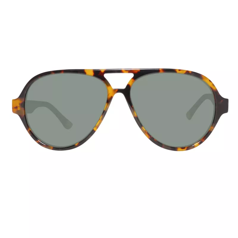 GANT GRS2003TOBLK2 Vīriešu taisnstūra saulesbrilles - Melns rāmis, Pelēkas lēcas, 58mm