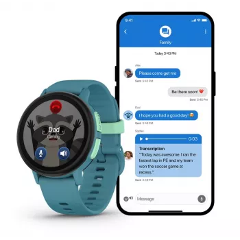 Garmin Bounce 2 GPS Wi-Fi LTE bērnu pulkstenis Tirkīza