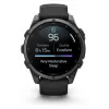 Garmin fenix 9 – 47mm, Carbon Grey DLC titāna ar melnu silikona siksniņu