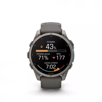 Garmin Fenix 9 – 47mm titāna ar Pebble Grey silikona siksnu