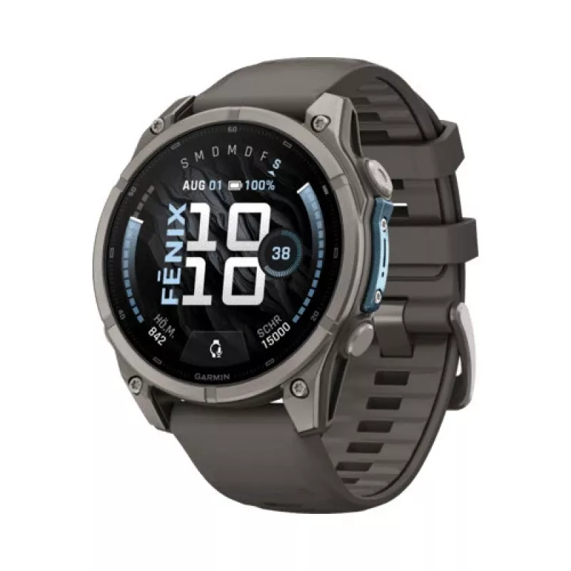 Garmin Fenix 9 – 47mm titāna ar Pebble Grey silikona siksnu