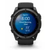 Garmin fenix 9 - 51mm, oglekļa pelēks DLC titāns ar melnu silikona siksnu 010-04763-11