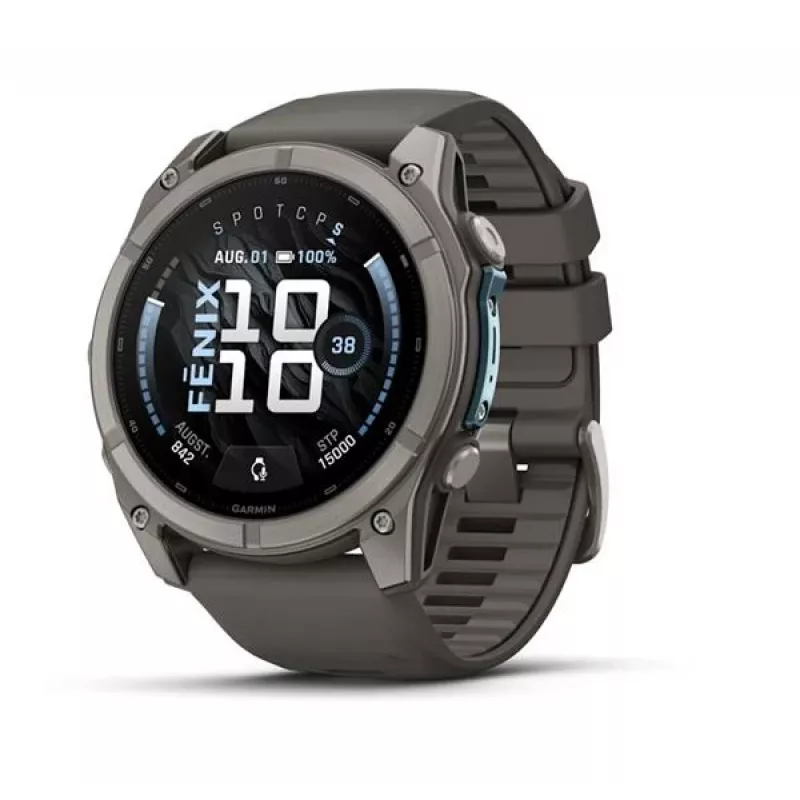 Garmin fenix 9 - 51mm, titāna ar Pebble Grey silikona siksnu 010-04763-01