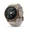 Garmin Fenix 9 Pro – inReach, 43mm Autumn Gold titāna ar krēmkrāsas/franču pelēko silikona siksniņu