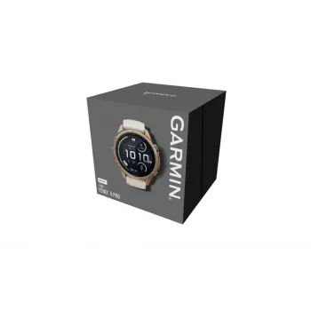 Garmin Fenix 9 Pro – inReach, 43mm Autumn Gold titāna ar krēmkrāsas/franču pelēko silikona siksniņu