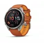 Garmin Fenix 9 Pro – inReach, 47mm titāna ar Autumn Orange/Spark Orange silikona siksniņu