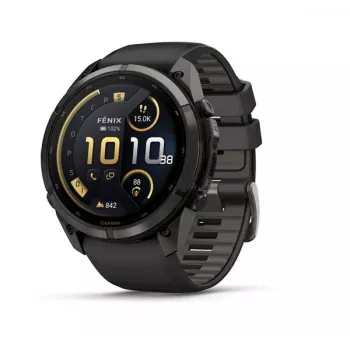 Garmin Fenix 9 Pro – inReach, 51mm oglekļa pelēks DLC titāns ar melnu/olīvu pelēku silikona siksniņu