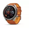 Garmin Fenix 9 Pro – inReach, 51mm titāna ar Autumn Orange/Spark Orange silikona siksnu
