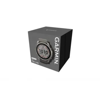 Garmin Fenix 9 Pro – inReach, Solar, 51mm titāna ar Pebble Grey silikona siksnu