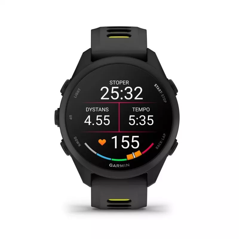 Garmin FORERUNNER 170 Black ar Black/Amp Yellow siksnu