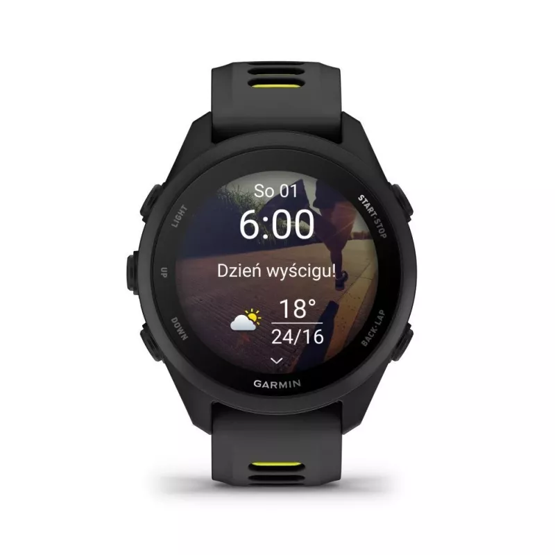 Garmin Forerunner 170 Music, Black with Black/Amp Yellow Band