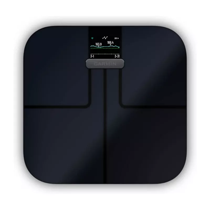 Garmin Index S2 viedie svari melni ar Wi-Fi, ķermeņa sastāva analīzi, 16 lietotāju profiliem