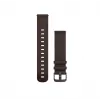 Garmin Quick Release siksniņas (20 mm) tumši brūna āda, sudraba aparatūra