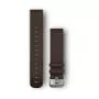 Garmin Quick Release siksniņas (20 mm) tumši brūna āda, sudraba aparatūra