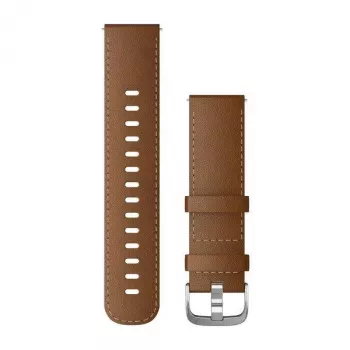 Garmin Quick Release siksniņas (22 mm) Brūna itāļu āda, Sudraba furnitūra