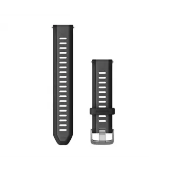 Garmin Quick Release Silikona pulksteņa siksniņa 20mm Melna/Slānekļa pelēka 010-11251-AG