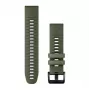Garmin QuickFit 22mm silikona pulksteņa siksniņa tumši zaļa/grafīta 010-13280-07