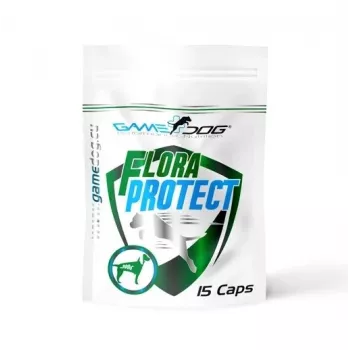 GDO GAME DOG Flora Protect Probiotikas piedeva suņiem un kaķiem, 15 kapsulas, Atbalsta zarnu floru, Mikrokapsulētas probiotikas, 1 miljards KVV kapsulā, ar prebiotikām un sviestskābi
