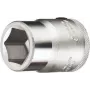 GEDORE 3/4 collu piedziņas 30 mm sešstūra uzgalis, 6 punktu, DIN 3124, ISO 2725-1, matēts hromēts 6270700