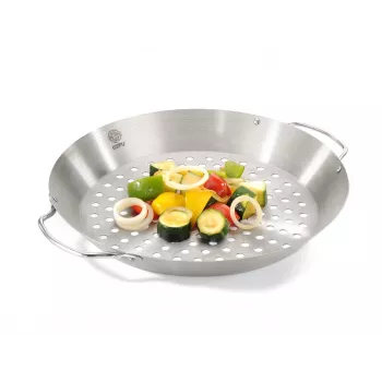 GEFU 89156 Nerūsējošā tērauda vistas cepamais statīvs ar aromāta trauku, 18 cm pamatne, sudraba