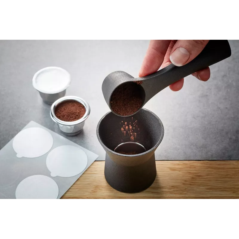 GEFU CONSCIO 8-daļīgs Nespresso kafijas tasīšu komplekts ar apakštasītēm, porcelāns, 180 ml, balts