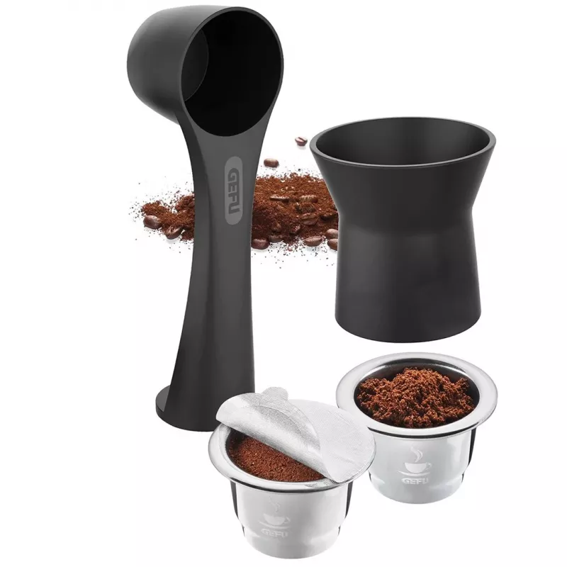 GEFU CONSCIO 8-daļīgs Nespresso kafijas tasīšu komplekts ar apakštasītēm, porcelāns, 180 ml, balts