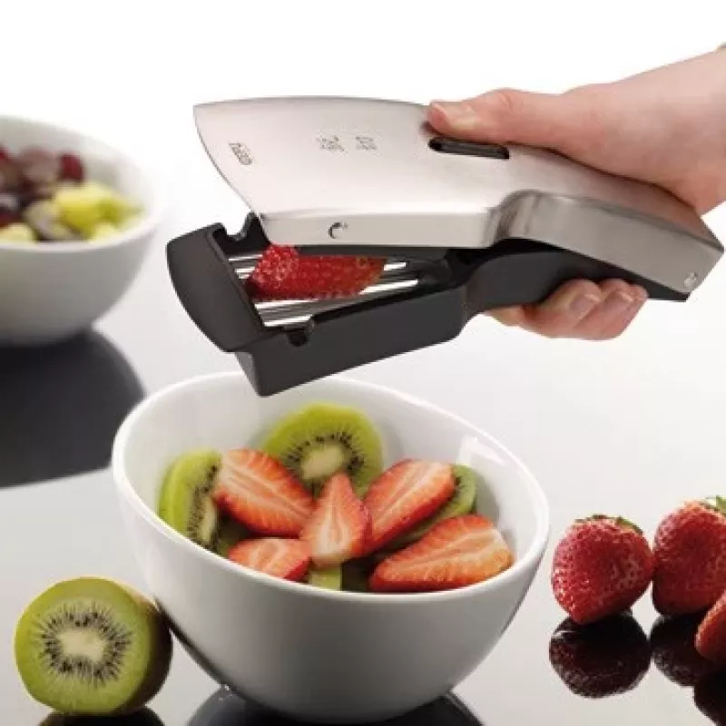 GEFU Japanese Slicer TARI® Mandoline V-Blade Slicer ar 3 ieliktņiem, Vācu ķirurģiskais nerūsējošais tērauds, Melns