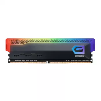 GEIL 16GB DDR4 3600MHz UDIMM RGB atmiņas modulis, CL18, PC4-28800, Orion RGB sērija, melns siltuma izkliedētājs