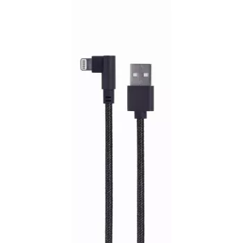 GEMBIRD Leņķveida pīts USB-A uz 8-pin Lightning kabelis 0.2 m melns