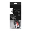 Gembird CCA-458-5M Audio kabelis 3,5 mm ligzda uz 2x RCA vīrietis-vīrietis 5 m