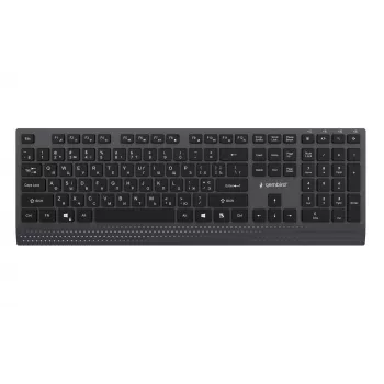 Gembird KB-MCH-06-CYRL slaids vadu multivides tastatūra ar Type-C adapteri, kirilicas izkārtojums, melna